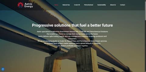 Aetrio Energy corporate website homepage