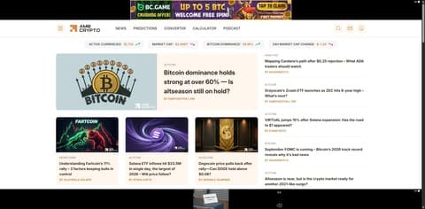 AMBCrypto blockchain and cryptocurrency news homepage