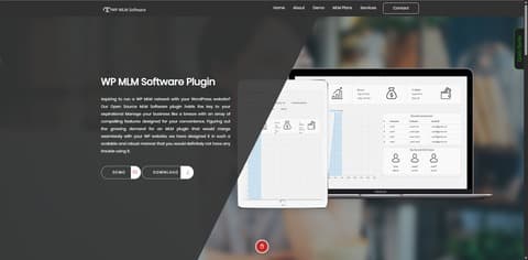 WP MLM Software Plugin product website homepage